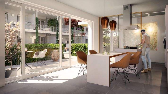 Große Fensterfronten sorgen für Helligkeit