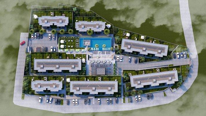 Apartments with Sea View in a Complex in Dörttepe Bodrum