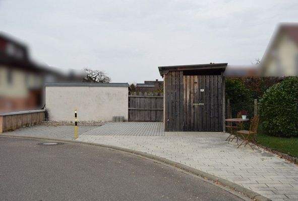 Stellplatz, Fahrradschuppen