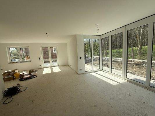 Wintergarten und Wohnzimmer