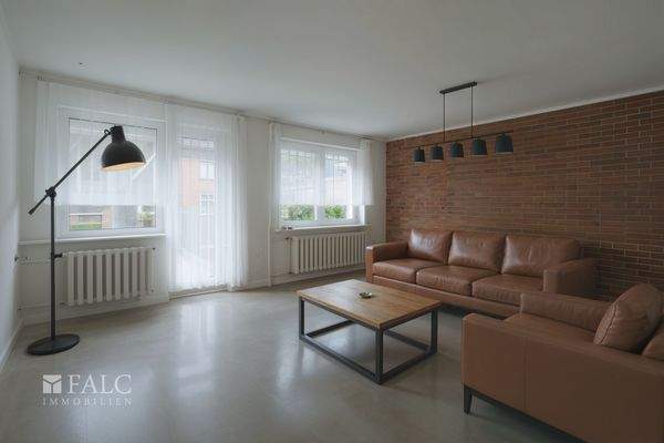 Wohnzimmer EG - Wohnzimmer, Industriell - (KI generiert)