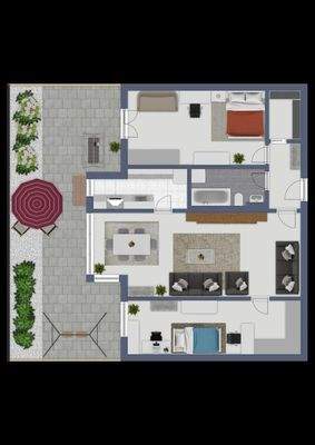 Grundriss Traunreut 3-Zi.-WHG