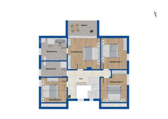 Grundriss Obergeschoss