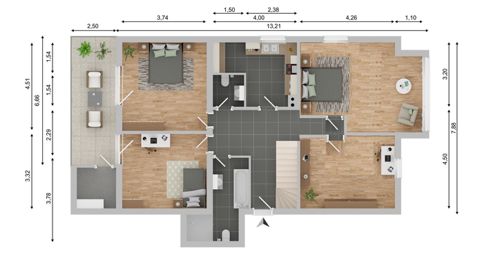 Grundriss Obergeschoss 
