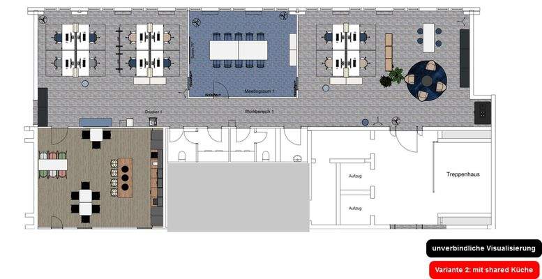 Variabte mit Mitnutzung Küche