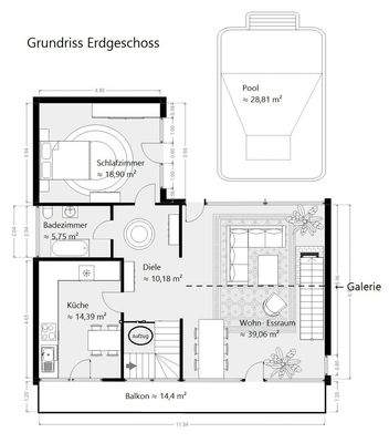 Grundriss Obergeschoss