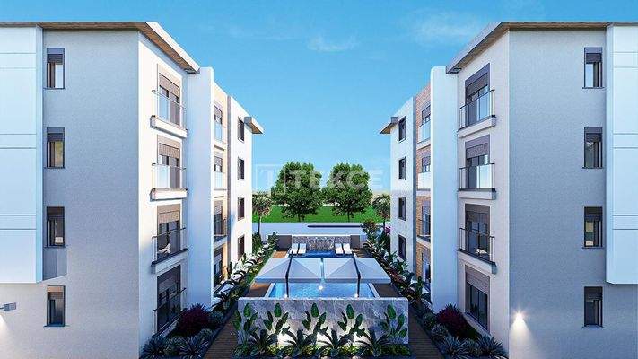 Flats in a Project with a Pool Near the Airport in Antalya