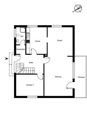 Grundrissskizze Erdgeschoss
