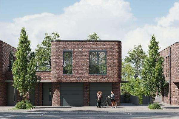 Wakenitz Villen Frontseite mit Garagen