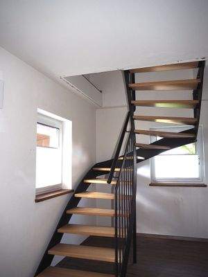 Die Treppe zum Büro