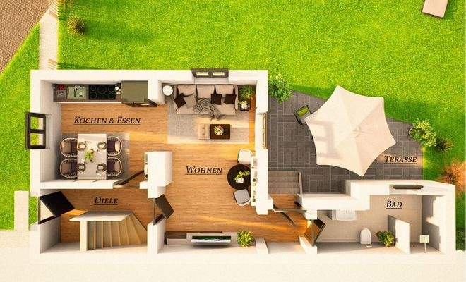 Erdgeschoss visualisiert