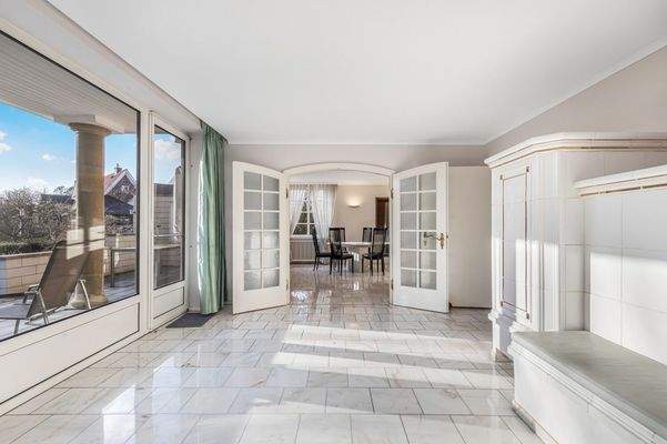 Livingbereich mit Grundofen