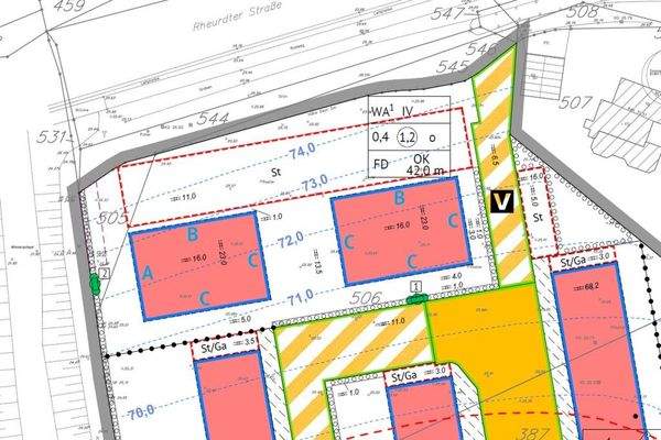 Bauparzelle aus BP 212 für zwei MFH