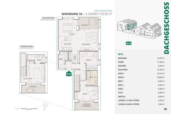 Grundriss mit Wohnfläche