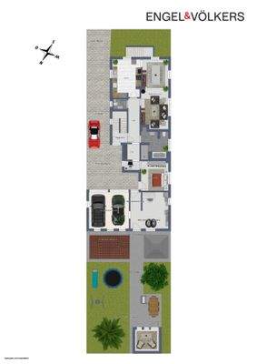 Grundriss mit Außenanlage