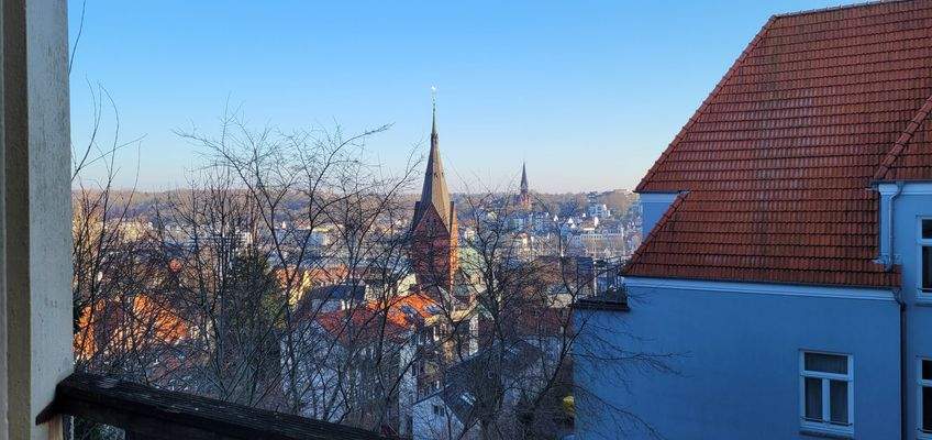 Wohnungsblick über die Flensburger Altstadt
