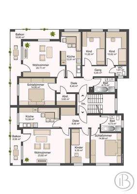 Grundriss - Gesamte Etage