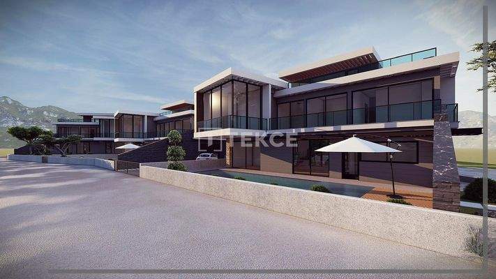 Sea View Houses with Pools in Alsancak North Cyprus