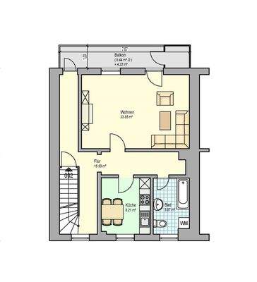 Grundriss OG - Möblierung nur beispielhaft