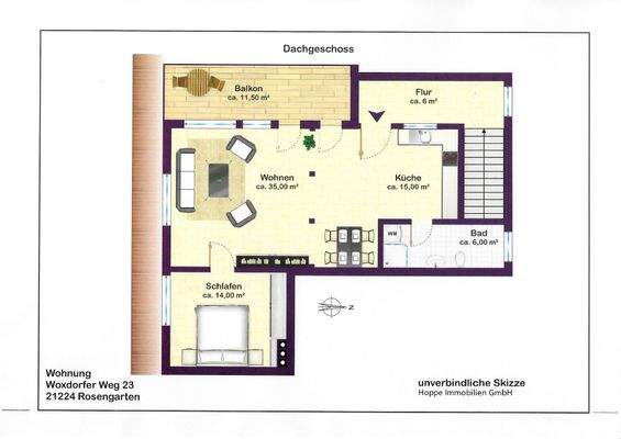 Grundriss der Wohnung