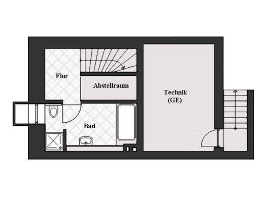 Grundrissplan Souterrain