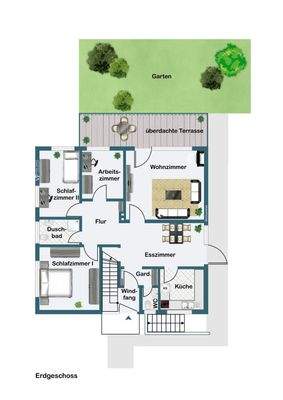 Grundriss im Erdgeschoss 
