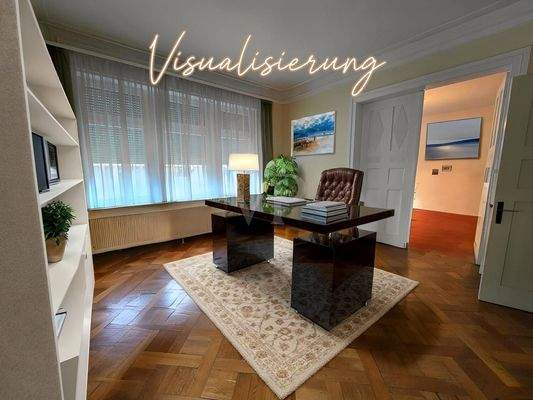 EG Raum 01 Visualisierung mit Büro