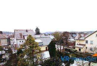 Blick auf Wohngegend im Winter