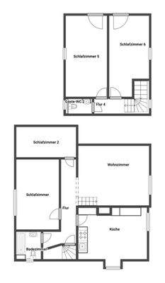 Grundriss Skizze 1.OG