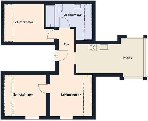 Grundriss ohne Maßstab /  DG Top 3