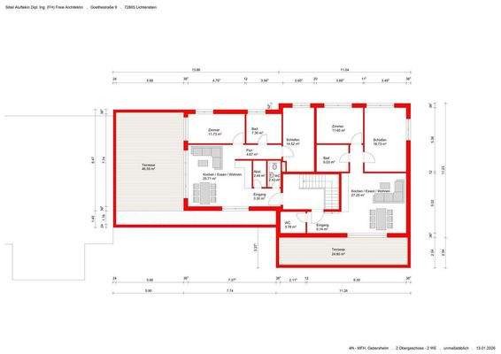 Alternative Planung mit 2 Wohnungen