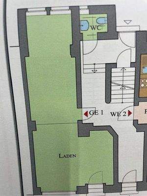 Laden mit Schaufenster usw. 