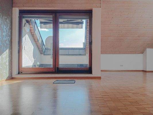 Blick auf die Dachterrasse