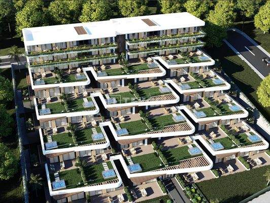 Sea-View Flats with Private Garden Terraces in Çeşme