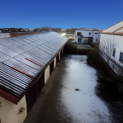 Ansicht von Balkon auf Innenhof