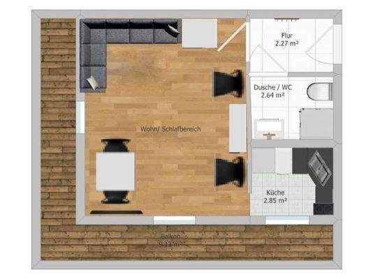 1-Zimmer-Ferienwohnung-Thum18-grundrissplan