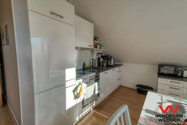 Küchenzeile im Dachgeschoss