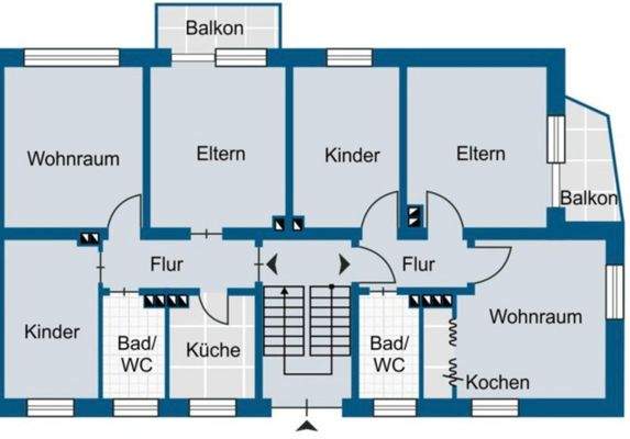 Grundriss 1. & 2. OG