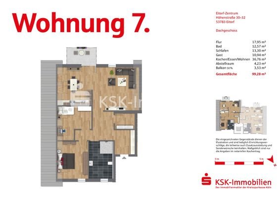 Grundriss Wohnung 7