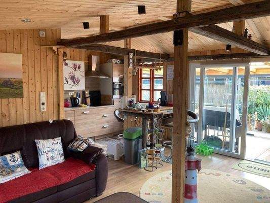 Blick auf die Veranda