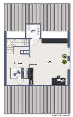 Grundriss beispielmöbliert DG