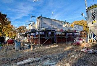 Das Doppelhaus im Bau