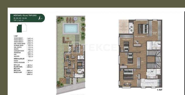 Nature and City View Villas in a Complex in İstanbul