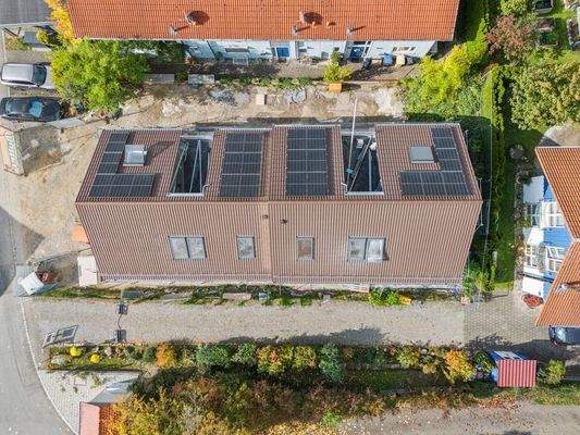 Doppelhäuser aus der Vogelperspektive