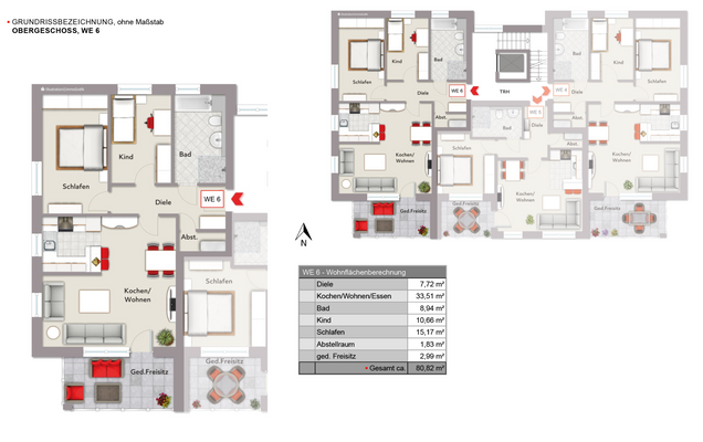 Grundriss WE 6