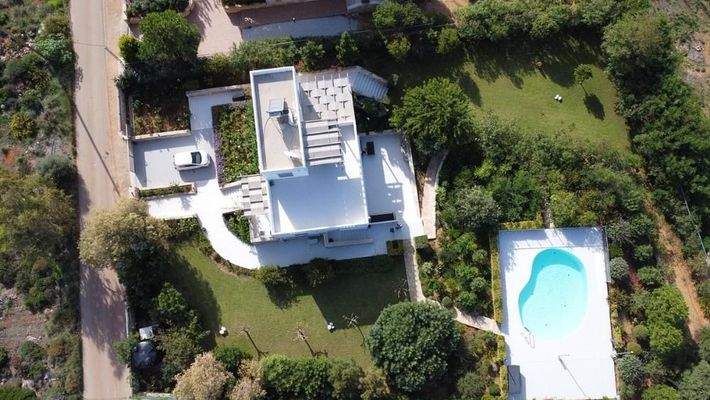 Kreta, Tersanas: Luxusvilla mit unschlagbarer Aussicht in ruhiger Lage zu verkaufen