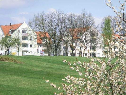 Blick zur Wohnanlage