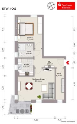 Grundriss Wohnung