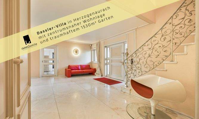 Dassler-Villa in Herzogenaurach mit zentrumsnaher Wohnlage und traumhaftem 1530m² Garten