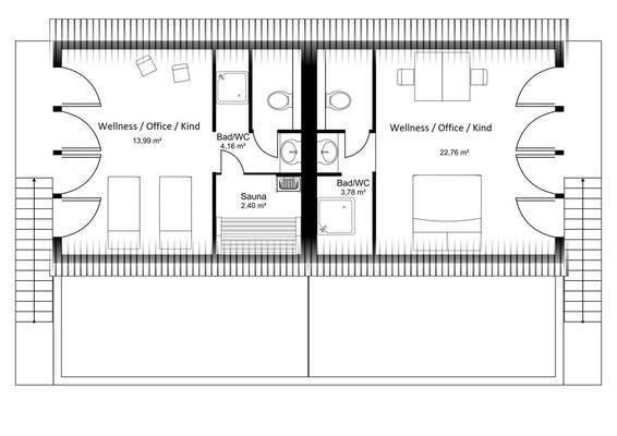 Grundrissplan Dachgeschoss Remise